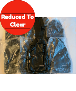 10 X Crossbody Sling Bags - Leather Look - Black